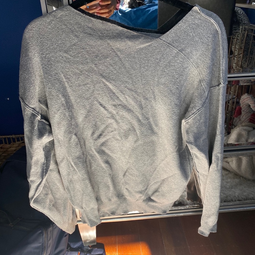 Grey trendy sweater